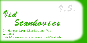 vid stankovics business card